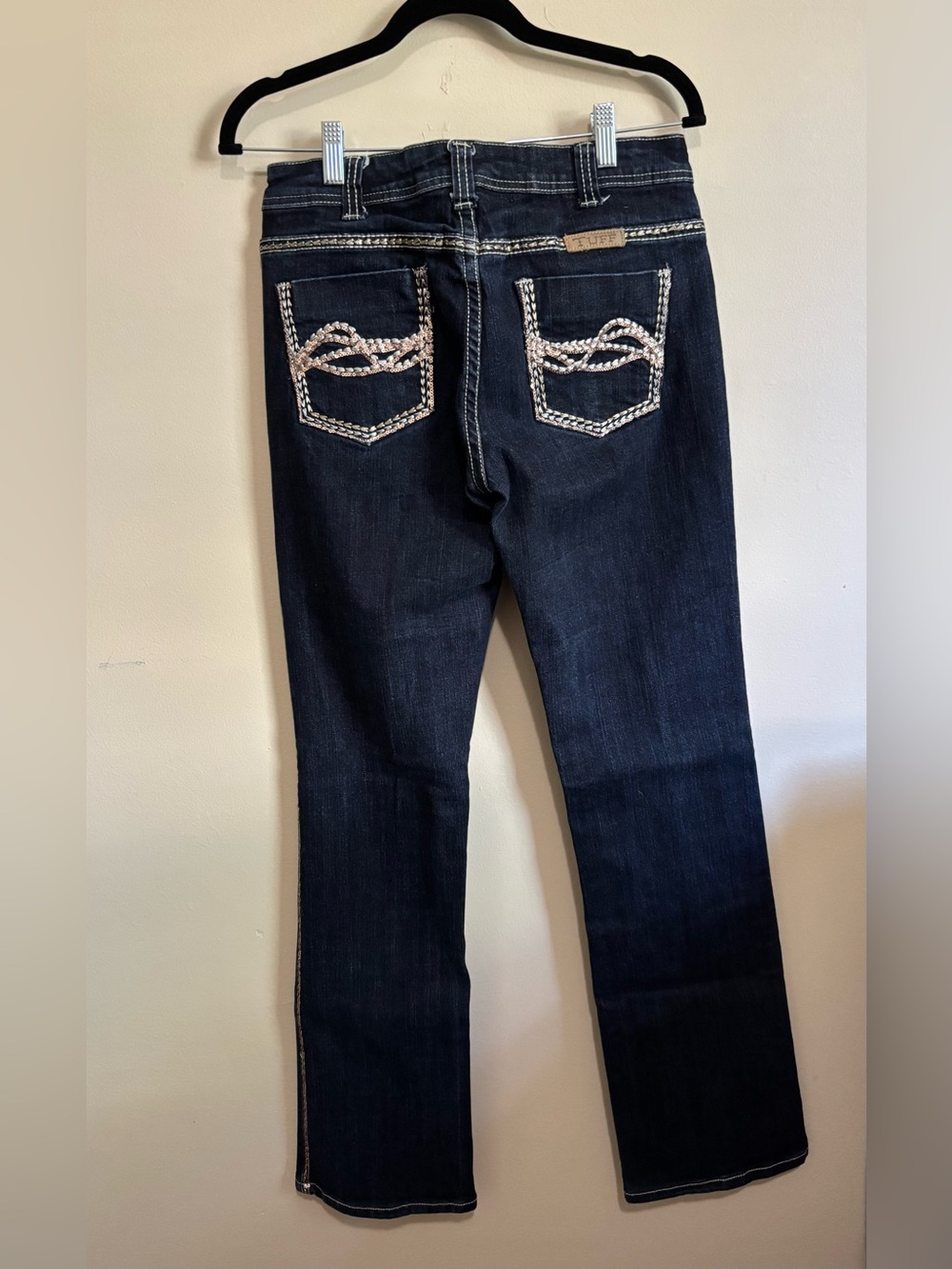 Cowgirl Tuff Co Golden Bootcut Jeans Dark Wash Sequin Embroidered 30/10 - Picture 5 of 10